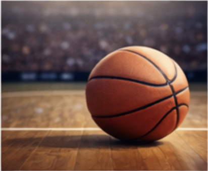 Basketball on the court